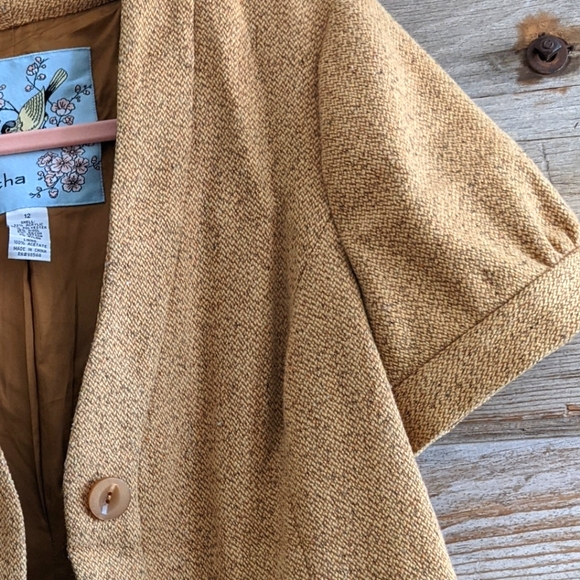 Tabitha by Anthropologie, Jacket, Size 12, Mustard Yellow - Picture 2 of 3